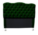 Ver imagem 1 de Cabeceira para Cama Box Casal Queen Agnes - Suede - Sv Decor:verde