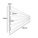 Ver imagem 7 de Painel Ripado Wpc Interno Low Cor: Freijó Kit 5 Und - 2,90m X 15cm, 0,43m²