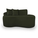 Ver imagem 3 de Sofá Curvado Feijão Moderno Sala 2 Lugares Bouclé Verde Musgo