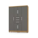 Ver imagem 3 de Guarda-roupa Taurus 6 Portas 3 Gavetas Imperial Nature Alasca Pés Madeira 2,27m