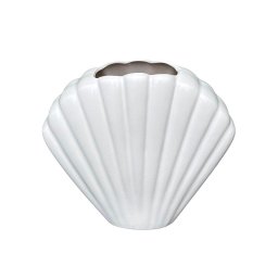 Vaso Decorativo Concha Shell Branco 21x23x8 em Cerâmica - 4