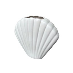 Vaso Decorativo Concha Shell Branco 21x23x8 em Cerâmica - 3