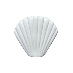 Vaso Decorativo Concha Shell Branco 21x23x8 em Cerâmica - 2