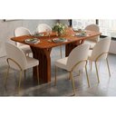 Ver imagem 1 de Mesa Sala Jantar Yara + 6 Cadeiras Lizy Freijo DJ Móveis