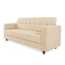 Ver imagem 5 de Sofá 03 Lugares Arezzo Suede Pés Chanfrado Tabaco - D’RossiBege
