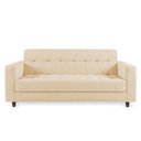 Ver imagem 3 de Sofá 03 Lugares Arezzo Suede Pés Chanfrado Tabaco - D’RossiBege