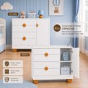 Ver imagem 3 de Quarto de Bebê Completo Apolo | Berço 2 em 1, Roupeiro 3 Portas e Cômoda Sapateira 100% MDF