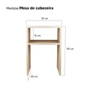 Ver imagem 3 de Mesa de Cabeceira Carvalho Cama Solteiro Quarto Sala 35cm