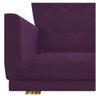 Poltrona Decorativa Dália Pés Palito Suede Roxo - Amarena - 6