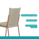 Ver imagem 2 de Conjunto Sala de Jantar 4 Cadeiras Siena Carraro Nogal Rosê