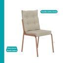 Ver imagem 4 de Conjunto Sala de Jantar 4 Cadeiras Siena Carraro Nogal Rosê