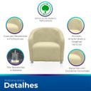 Ver imagem 3 de Poltrona Redonda Moderna e Confortavel Alicia Suede