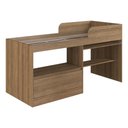 Ver imagem 1 de Cama de Solteiro com Escrivaninha e 1 Porta para Colchão 188x78cm Multimóveis Cr40148 Mel