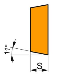 Inserto de Torneamento Face Única Positivo com 11° Folga 1/4" - Dormer Pramet Tpmr 110304e-46:t9325 - 3