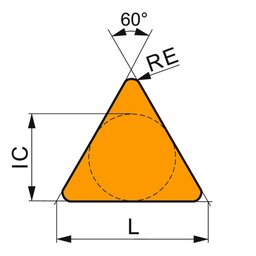 Inserto de Torneamento Face Única Positivo com 11° Folga 1/4" - Dormer Pramet Tpmr 110304e-46:t9325 - 2