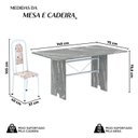 Ver imagem 3 de Conjunto Sala de Jantar com 6 Cadeiras Lara Branco/Bege