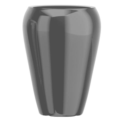 Vaso de Fibra de Vidro 62cm Tóquio m Auto Brilho Vietnamita Cinza Escuro