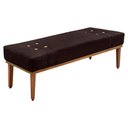 Ver imagem 2 de Kit Cabeceira Recamier Casal 1,40m Suede Marrom Café