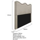 Ver imagem 5 de Cabeceira Queen Bari P02 160 cm Para Cama Box Suede Bege