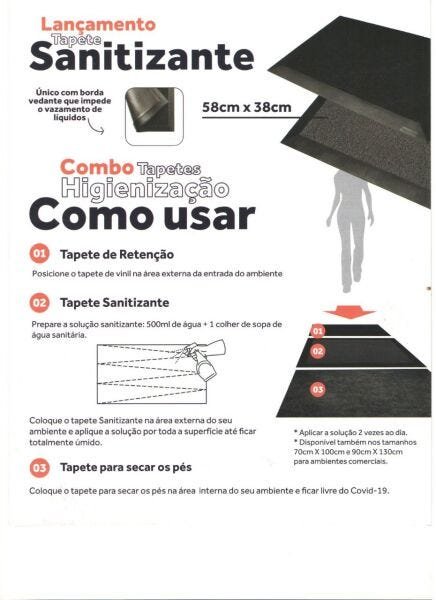Tapete Sanitizante - Kit com 10 Unidades. - 2