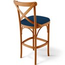 Ver mais imagens de Kit 06 Banquetas Altas Cozinha Bancada Bar Sala Jantar Estofada Ávila L02 Suede Azul Marinho - Lyam