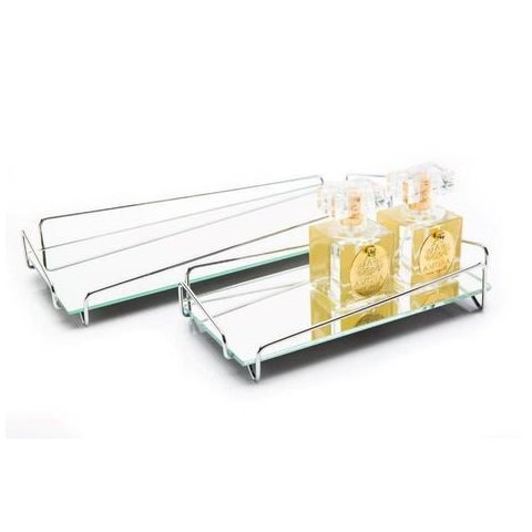 Bandeja Lavabo Decoração Ângulo Hara 10 x 20 cm - Espelho