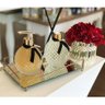 Bandeja Lababo Decoração Ângulo Hara 10 x 20 cm - Golden - 1