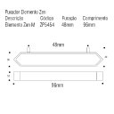 Ver imagem 4 de Puxador Elemento Médio 48mm Dourado Matte Zen Design ZP5454.955