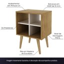 Ver imagem 3 de Mesa de Apoio Nicho Canto Lateral para Sala de Estar E1720 MDP Natural/Off White - Gran Belo