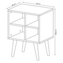 Ver imagem 2 de Mesa de Apoio Nicho Canto Lateral para Sala de Estar E1720 MDP Natural/Off White - Gran Belo