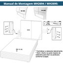 Ver imagem 7 de Cabeceira MH-2694 Herval Estofado King para Colchão 193 cm com Luminária Linho Bege C