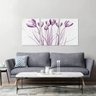 Quadro Flores Tulipas em Arte Design Moderno Para Sala Quarto 3 Peças - 1