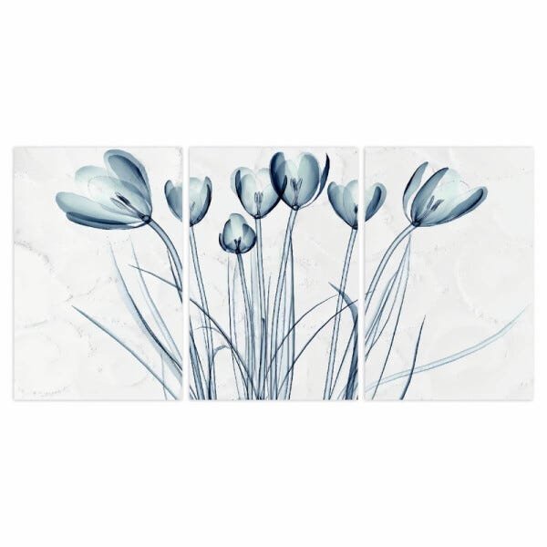 Quadro Flores Tulipas em Arte Para Quarto Sala Moderno 60x120 - 3