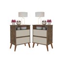 Ver imagem 1 de Kit Mesa de Cabeceira Onix Cor:canelaoffwhite Mizza Decor
