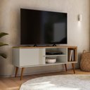 Ver imagem 1 de Rack Bancada para Tv 55 Pol 136cm Romeo Off/nature Z49 - Mpozenato