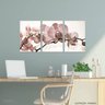 Quadro Flores Orquídeas Bege e Rose em Canvas 90x45 decorativo - 2