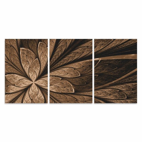 Quadro Abstrato Marom Flor Design Vitral Moderno Canvas - 3