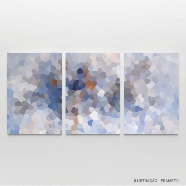Kit Quadros Vitral Abstrato Moderno decorativo 3 Peças - 4