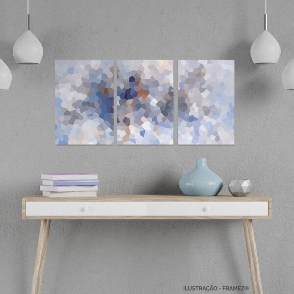 Kit Quadros Vitral Abstrato Moderno decorativo 3 Peças - 2