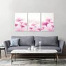 Quadro Flores Artístico Digital Conjunto 3 Peças Tela Canvas - 1