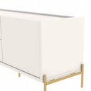 Ver mais imagens de Rack Jasper 185cm Tv até 75 Polegada Sala Off White Fosco com Dourado