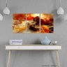 Quadro Nuvens Abstrata Cores Quentes decorativo 90x45 - 2