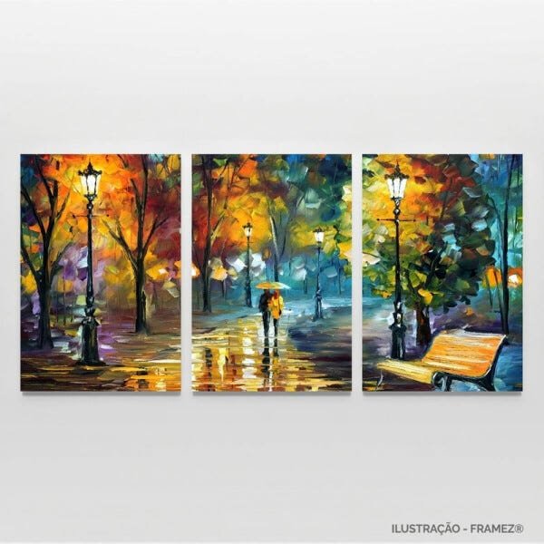 Quadro Abstrato Moderno Em Arte 3 Peças decorativo 90x45 - 4