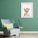 Ver imagem 2 de Quadro Raposinha Baby - Flores - 60x48 cm:madeira Preta