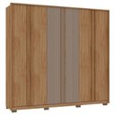 Ver imagem 2 de Guarda Roupa Casal Mozart 6 Portas 4 Gavetas Marrom Caemmun