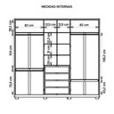 Ver imagem 3 de Guarda Roupa Casal Mozart 6 Portas 4 Gavetas Marrom Caemmun