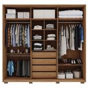 Ver imagem 6 de Guarda Roupa Casal Mozart 6 Portas 4 Gavetas Marrom Caemmun
