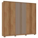 Ver imagem 1 de Guarda Roupa Casal Mozart 6 Portas 4 Gavetas Marrom Caemmun