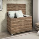 Ver imagem 1 de Caixa Baú Organizador de Brinquedos Roupas Multiuso Rústico