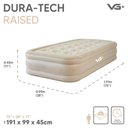 Ver imagem 2 de Colchão Inflável Solteiro Raised com Inflador Lítio Usb Vg Plus Bege